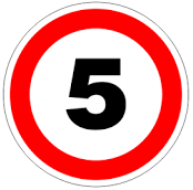 Дорожній знак 3.29 (5) (I тип) Обмеження максимальної швидкості