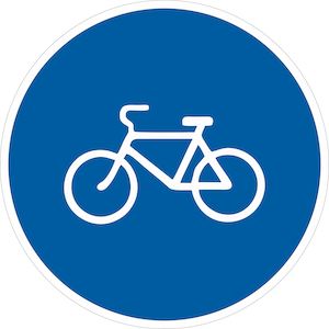 Дорожній знак 4.14 Доріжка для велосипедистів