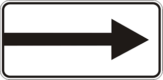 Дорожний знак 7.3.1 (І тип) Напрямок дії