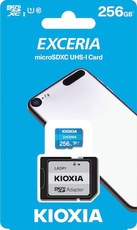 Secure Digital (microSDHC)  256GB Kioxia Exceria (LMEX1L256GG2) 