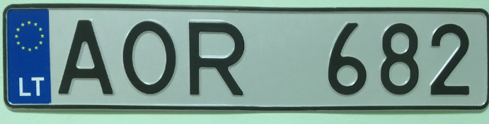License plate of Lithuania        