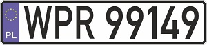 License plate of Poland             