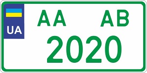 Номерний знак американського формату на електромобіль, ДСТУ з 2015 року