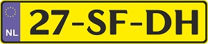 Dutch license plate       