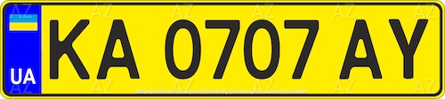 Bus license plates, since 2015        