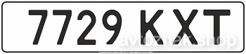 Square license plates for trucks (GOST since 1986, 520x112mm)          