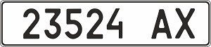 License plate for a tractor from 2020               
